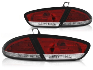 Zadní světla Seat Leon 2009-2013, LED červená, chrom