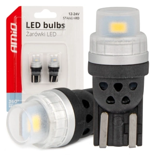LED žárovky T10 W5W 6000K Bílá 12V/24V AMIO