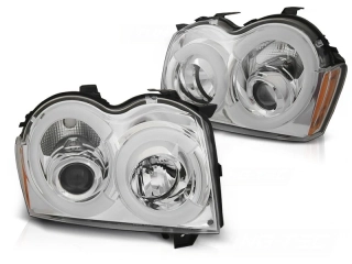 Přední světla Jeep Grand Cherokee 05-08 - chrom TUBE LIGHT