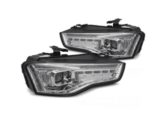 Přední světla Audi A5 11-16 chrom XENON LED SEQ