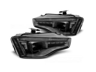 Přední světla, světlomety, lampy Audi A5, 2011-2016, LED, SEQ, kouřové