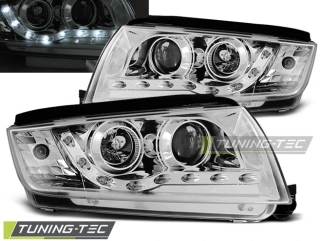 Přední světla, světlomety, lampy Škoda Fabia I 1999-2008, DayLight, chromové