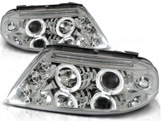 Přední světla Volkswagen Passat 3BG, 2001-2004, Angel Eyes, chrom LPVW79