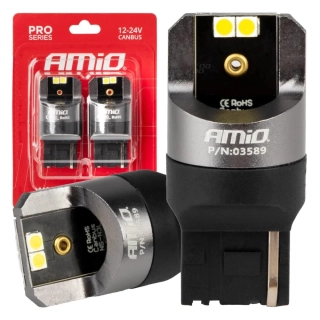 LED žárovky T20 CANBUS PRO 7440 W21W 4x3030 SMD bílá 12/24V