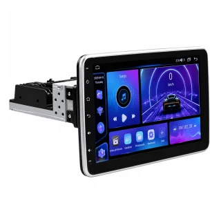 1DIN Autorádio s 10" LCD, Android, Wi-Fi, GPS, CarPlay, Bluetooth, 4G, 2x USB