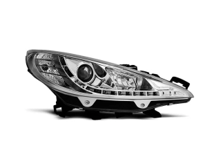 Přední světla Peugeot 207 06-12 - chrom