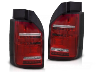 Zadní LED světla, světlomety, lampy VW T6, 2015-2019, LED BAR, SEQ, OEM BULB, bílo-červené