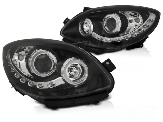 Přední světla, světlomety, lampy Renault Twingo, 2007-2011, černé