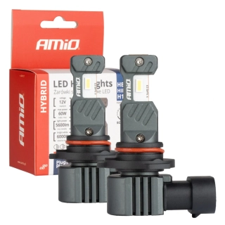 LED žárovky hlavního svícení Hybrid série HB3 HIR1 H10 6000K Canbus 60W AMIO
