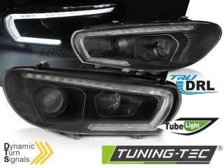Přední světla s LED denními světly, LED dynamickým blinkrem VW Scirocco 08-14 černá