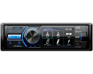 JVC 1DIN DAB / FM autorádio/3" displej/USB/AUX/Bluetooth/vstup pro park.kameru
