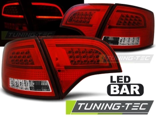 Zadní světla Audi A4 05-08 combi - krystal/červené LED BAR