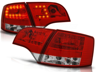 Zadní světla, lampy LED Audi A4, 2005-2008, combi, čiré, červené