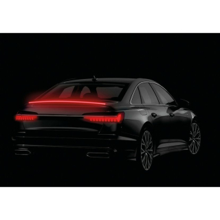 Karbonový samolepicí spoiler s integrovaným červeným LED světlem 12V/120 cm