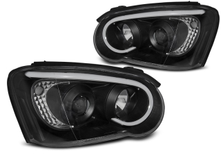 Přední světla, světlomety, lampy Subaru Impreza GD, 2003-2005, Tube Light, černé
