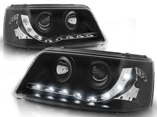 Přední světla Volkswagen T5, 2003-2009, LED Daylight, černé