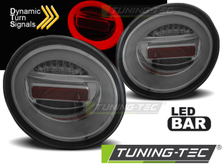 Zadní světla LED BAR a dynamickým blinkrem, VW New Beetle 98-05 kouřová