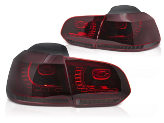 Zadní světla VW GOLF VI 08-13 červené/kouřové LED SEQ