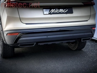 Dummy - koncovky výfuku, černý lesklý "klavírlak", Kodiaq II. 2024 –