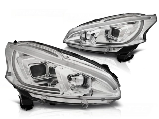 Přední světla s LED denními světly Peugeot 208 2012-2015 chrom