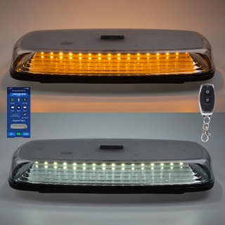 AKU LED rampa oranžová+bílá, APP, magnet, 12-24V, 304mm, ECE R65 R10