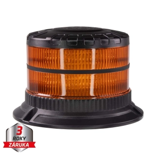 LED maják, 12-24V, 16xLED oranžový, pevná montáž, ECE R65