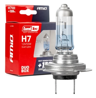 Halogenové žárovky H7 12V 55W LumiTec NEXT GENERATION +135% DUO BOX AMiO