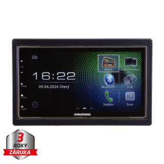 GRUNDIG 2DIN DAB+ / FM autorádio / 6,8" displej / USB / Bluetooth / Apple CarPlay / Android Auto