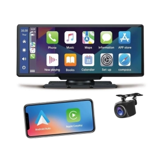 Monitor 10" AppleCarPlay AndroidAuto zrcadlení, 2K+FHD DVR