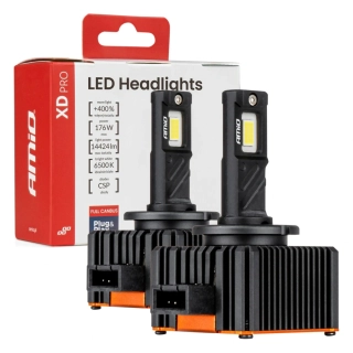 LED žárovky D3S XD PRO FULL CAN-BUS, bílé, 14424 LM, 2 ks, AMIO, IP65