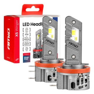 LED žárovky H15 LED X5 WINGER CAN-BUS, bílé 6000K, 4400 LM, 2 ks , AMIO