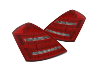 Zadní světla Mercedes Benz W221 S-Klasse 05-09 - bílé/červené LED SEQ