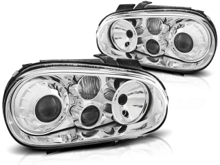 Přední světla VW Golf IV 98-03 R32 Look - chrom 