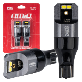 LED žárovky CANBUS PRO T15 W16W 4x2016 SMD bílé 12V 24V AMIO
