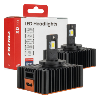 LED výbojky D5S AMIO LED XD PRO CAN-BUS, bílé 6500K | 7000 LM, 2 ks