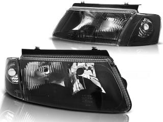 Přední světlomety, světla, lampy Volkswagen Passat B5 3B, 1996-2000, černé black (H7+H4)