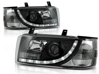 Přední světlomety, světla, lampy Volkswagen T4, 1990-2003, LED Daylight, černé black