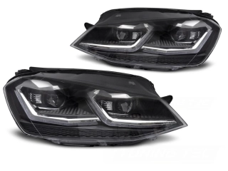 Přední světla VW GOLF VII 13-17 stříbrné LED SEQ DRL