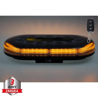 AKU LED rampa oranžová, 48xLED, magnet, 328mm, ECE R65 R10