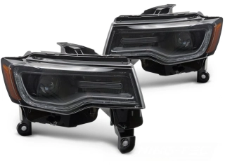 Přední světla Jeep Grand Cherokee 16-21 černé TRU DRL LED