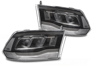 Přední světla Dodge Ram 09-18 černé TRU DRL LED
