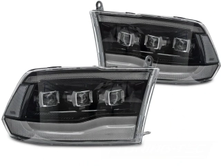 Přední světla Dodge Ram 09-18 černé TRU LED DRL