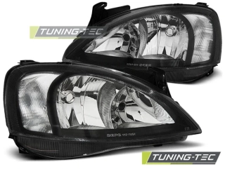 Přední světlomety, světla, lampy Opel Corsa C, 2001-2006, černé