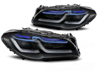 Přední světla BMW F10 / F11 13-16 černá, DRL FULL LED