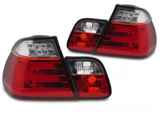 Zadní LED světla BMW E46, 2001-2005 sedan, LED BAR, červenobílé