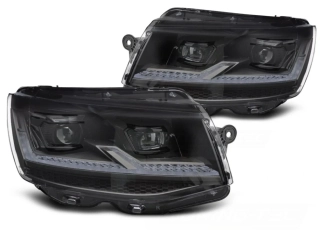Přední světla VW T6 2015-2019 černé FULL LED SEQ DRL