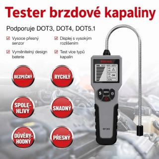 Profesionální tester brzdové kapaliny s LCD
