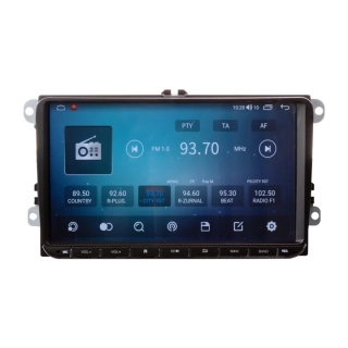 Autorádio pro VW, Škoda s 9" LCD, Android, Wi-Fi, GPS, CarPlay, Bluetooth, 4G, 2x USB
