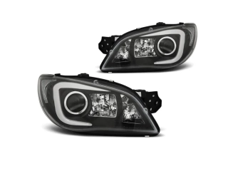 Přední světla Subaru Impreza II GD 06-07 TUBE LIGHT černá