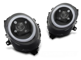 Přední světla MINI COOPER F55, F56, F57 2014-2017 TRU TUBE DRL černé